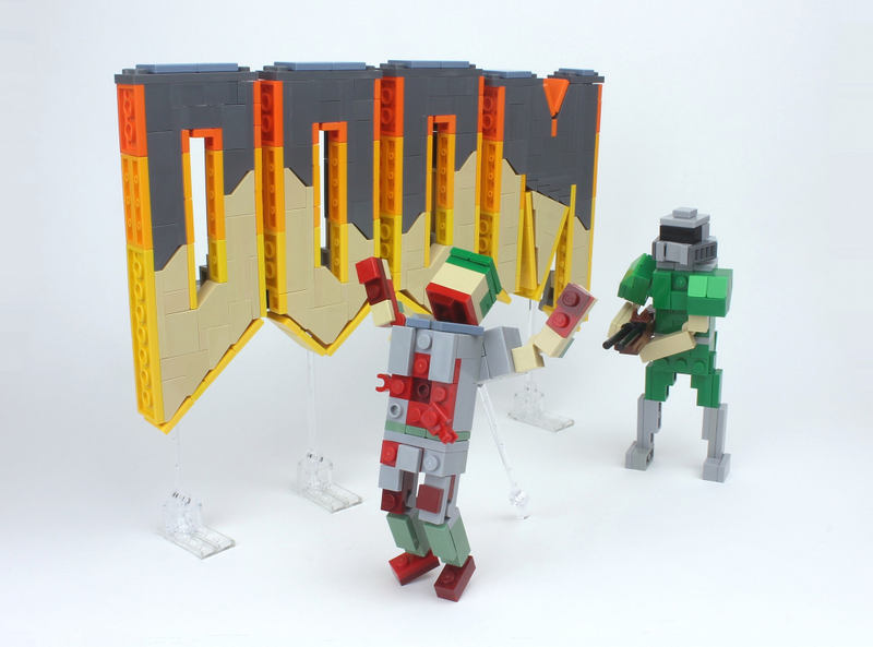 Illustration for article titled Doom looks perfectly pixelated in Lego form